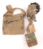 WW1 U.S. Army Gas Mask with Pouch for Training Purposes Only