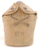 WW1 U.S. Army Canteen with Name and 304th Field Artillery Insignia