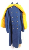 Antique Blue Wool Overcoat with Cloak