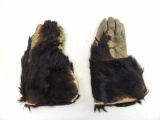 Mid 1800's Black Bear Frontiersman Trapper Gloves