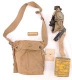 WW1 U.S. Army Gas Mask with Pouch and Name