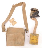 WW1 U.S. Army Gas Mask with Pouch and Name