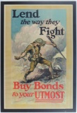 WW1 War Bond Framed Poster