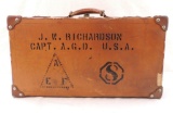 WW1 AEF Captain J.W. Richardsons Leather Suit Case