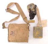 WW1 U.S. Army Gas Mask with Pouch and Name