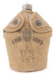 WW1 U.S. Army Canteen with 71st Coast Artillery Corp Insignia and Name