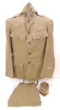 WW1 U.S. Army 40th Division Field Artillery Wagoneer Uniform with Hat, Pants, and Patches