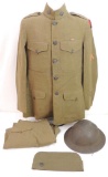 WW1 U.S. Army 7th Division Motor Transport Corps Uniform with Cap and Helmet