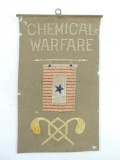 WW1 U.S. Army Chemical Warfare Banner Mothers Service Flag