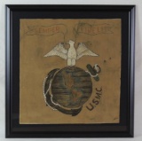 WW1 U.S.M.C. Handpainted Banner on Canvas