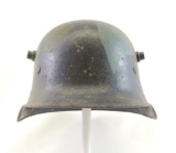 WW1/WW2 ID'd German Transitional Handpainted Camo Helmet