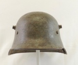 WW1/WW2 Transitional M1916 German Helmet with Original Battle Damage