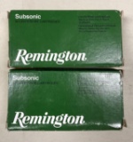 Group of 2 boxes of Remington 9MM Luger ammunition