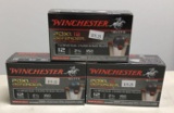 Three boxes of Winchester PDX1 defender 12 12 gauge shotgun ammunition