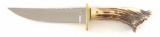 Carl Jensen Handcrafted Stag Handle Bowie Knife with Sheath