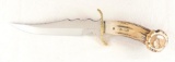 B.R. Ledford Handcrafted Stag Handle Bowie Knife with Sheath