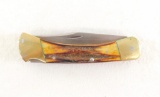 Buck 110 Stag Handle Pocket Knife with Leather Case