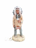 Daniel Manfort Western Native American Indian Chief Statue