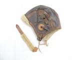 WW2 U.S. Army Air Force Type B-6 Leather Flight Helmet