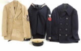 WW2 U.S. Navy I.D. Uniforms Featuring Cap, Pea coat, and More