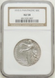 1915-S Pan Pacific Commemorative Half Dollar AU58