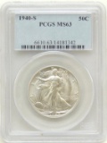 1940-S Walking Liberty Half Dollar MS63