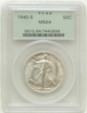 1940-S Walking Liberty Half Dollar MS64