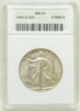 1940-S Walking Liberty Half Dollar MS64