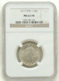 1917 Type 1 Standing Liberty Quarter MS62 FH