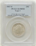 1917-S Type 1 Standing Liberty Quarter AU58 FH