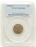 1920-D Lincoln Cent MS63 RB