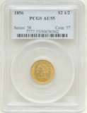 1856 Liberty Head $2.50 Gold Piece AU55