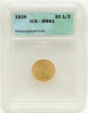 1926 Sesquicentennial $2.50 Gold Piece MS61
