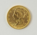 1906-D Liberty Head Half Eagle $5 Gold Coin