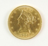 1906 Liberty Eagle $10 Gold Coin