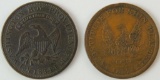 Group of 2 Hard Times Tokens : 1834 + 1837