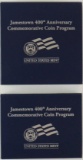 Set of 2 - 2009-P 400th Anniversary of Jamestown Commemorative Uncirculated Silver Dollar and Proof