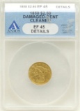 1850 Liberty Head $2.50 Gold Piece EF45 details