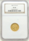 1847-O Liberty Head $2.50 Gold Piece XF45