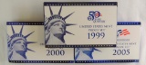 Group of 17 United States Mint Proof Sets : 1999, 2000, and 2005