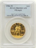 1984-W Olympic $10.00 Gold Piece PR69DCAM