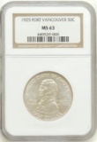 1925 Fort Vancouver Commemorative Half Dollar MS63