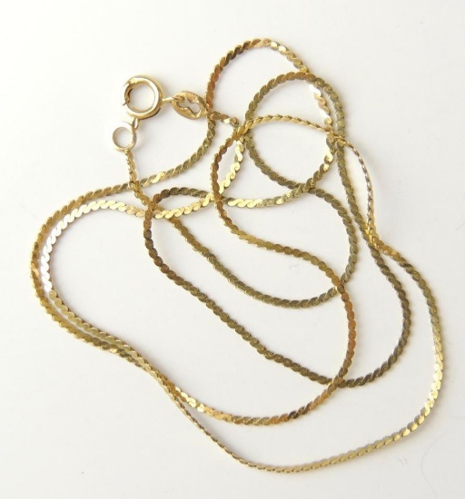 14K Yellow Gold S-Link Chain Necklace