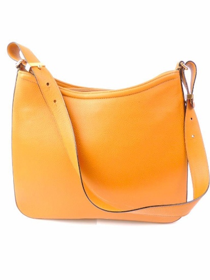 Suarez Tan Leather Shoulder Bag - Made in Italy