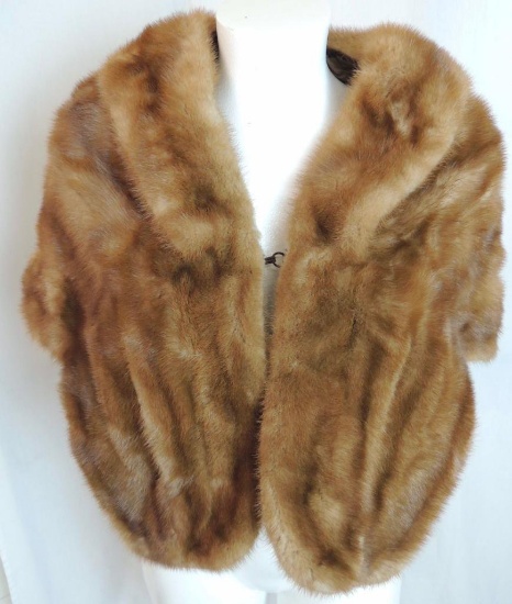 Red Glow Natural Mink Stole