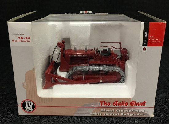 I-H TD-24 Diesel Crawler with Cable Control Bullgrader Die Cast Replica in Box
