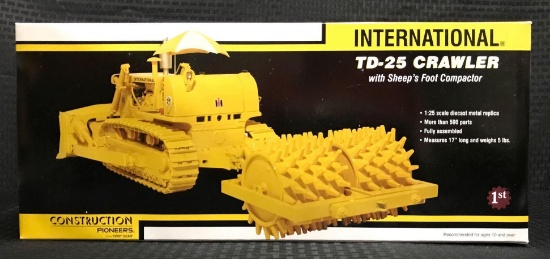 International TD-25 Crawler with Sheep's Foot Compactor In Box