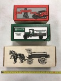 Lot of three Ertl diecast truck and banks