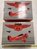 Lot of two Phillips 66 vintage lockheed airplane banks