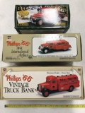 Lot of three toys truck and banks